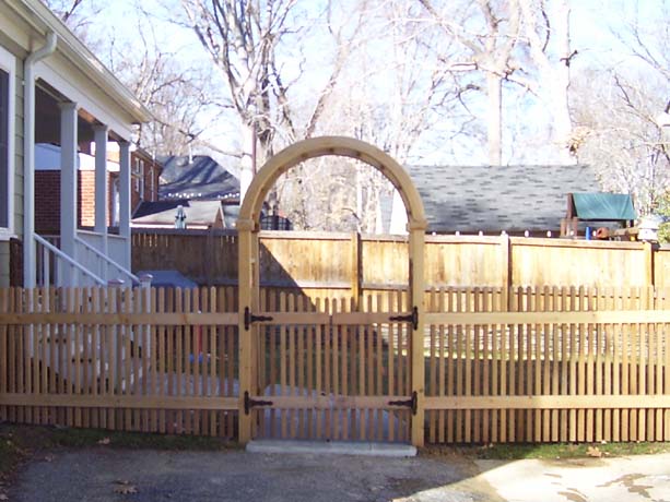 2 x 2 Picket Fence with custom made Arbor